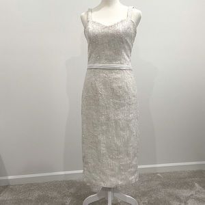 Bridal beaded midi dress